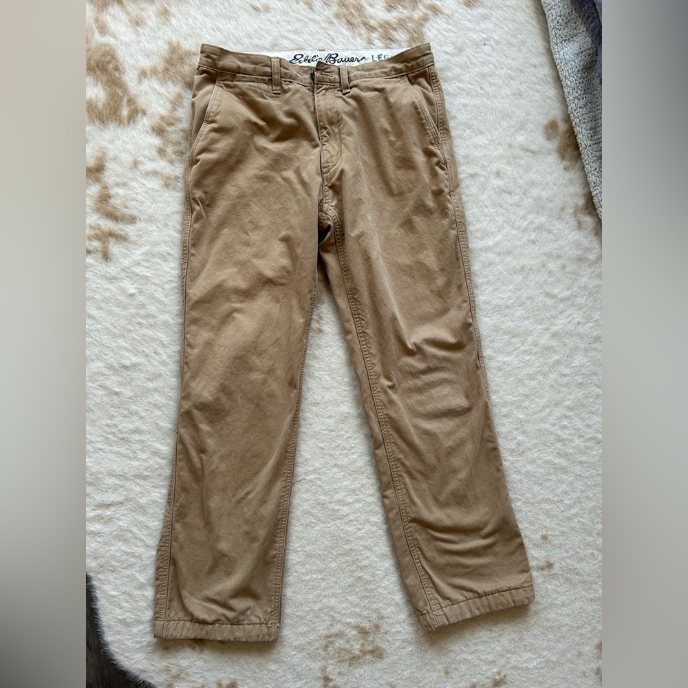 Eddie Bauer Flannel Lined Khaki Pants Men’s 32x32